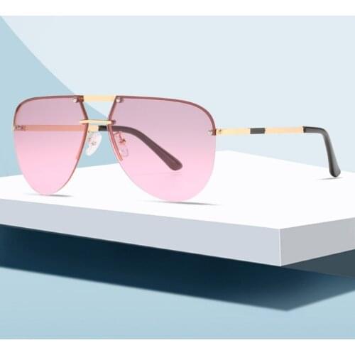 2021 new fashion sunglasses frameless sunglasses for men and women modern toad sunglasses uv400