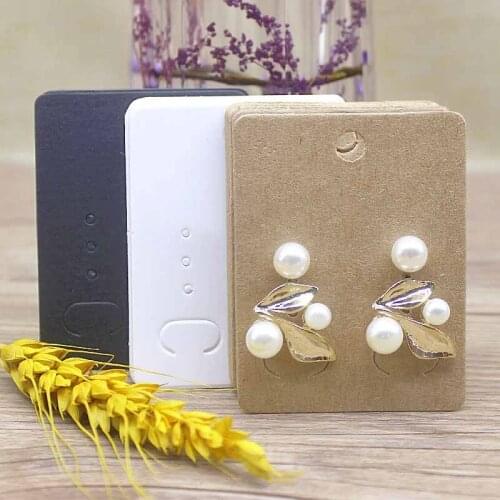 50Pcs 5*6.5cm earring package card 5x7cm jewelry necklace pendant package card kraft blank jewerly necklace earring card