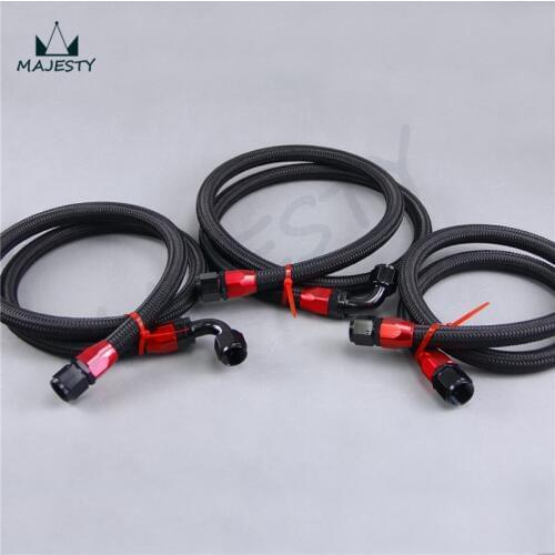 AN10 STEEL/NYLON BRAIDED 1.2m + 1.4m +1.6M OIL LINE with adapter for oil cooler