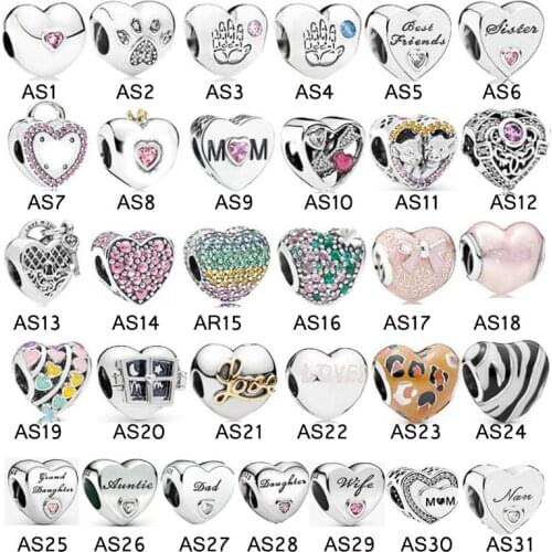 Authentic 100% 925 Sterling Silver Beads Charm Fit Original Bracelet Pendant Silver 925 Jewelry Making