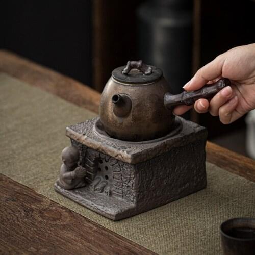 Alloy Hollow Tea Mat Coaster Teacup Mat Kombucha Cup Saucer Japanese Retro Tea Set Tea Ceremony Utensils Heat Insulation