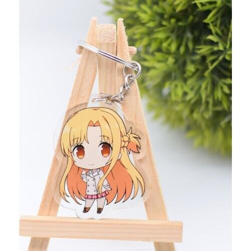 WL100 Sword Art Online Keychain Acrylic Cartoon Keyring Accessories