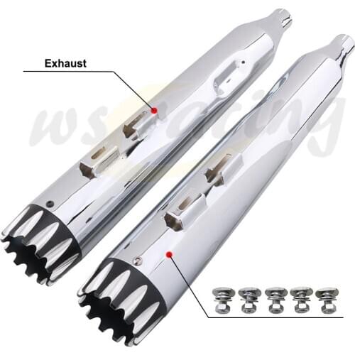 Motorcycle Exhaust Pipe Mufflers Slip-On For TOURING Harley DRESSERS ULTRA CLASSIC Street Bike 1995-2016