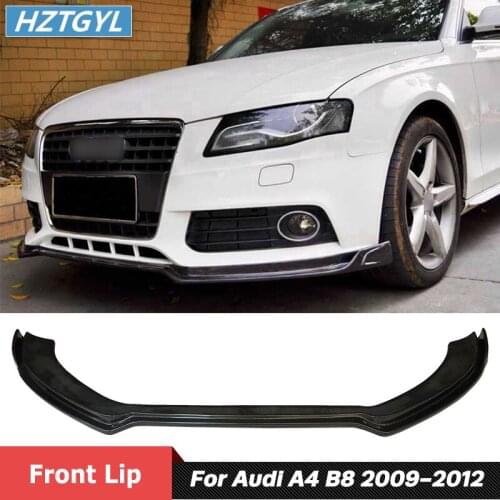 Carbon Fiber Material Front Bumper Lip For Audi A4 B8 Standard Car Tuning 2009-2012