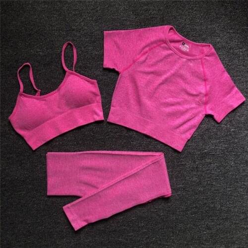 2/3/4Piece Set Women Workout Clothes Seamless Padded Sports Bra+High Waist Gym Shorts Yoga Set Women Sportwear Fitness Clothing