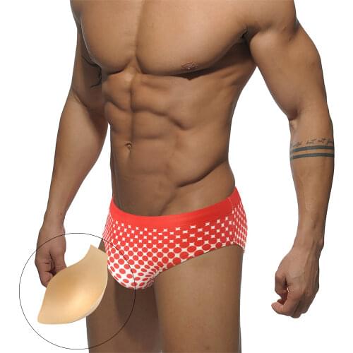 Sexy Bikini Swimwear Men Brief With Push Pad Swimsuit Waterproof Swimming Briefs For Man Beach Pool Bathing Swim Shorts Sunga