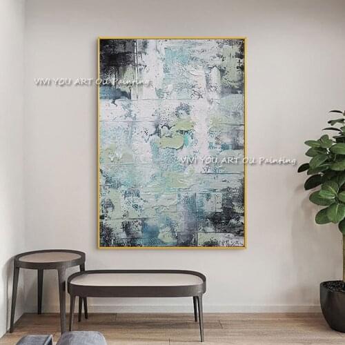 The Top Selling Grass Shadow Best Original Abstract Modern Thick Oil Painting On Canvas Handpainted Textured Wall Art For Office