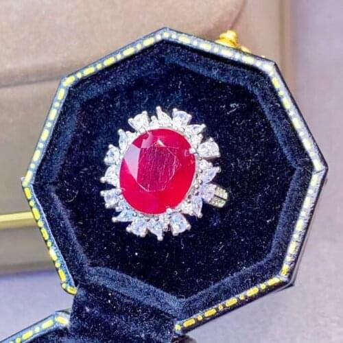 Best Gift Natural and Real Ruby Natural And Real Ruby Ring Woman Ring 925 Sliver Ring