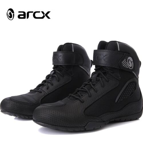 ARCX Motorcycle Boots Men Motorcycle Shoes Moto Riding Boots Breathable Motorbike Biker Chopper Cruiser Touring Ankle Shoes