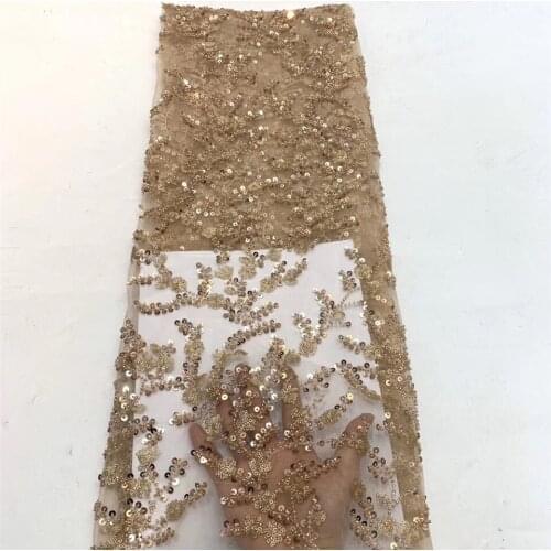 Nigeria Lace Fabric 2021 High Quality Lace French Tulle Lace Fabric And Sequin Party African Lace Material ZX3681