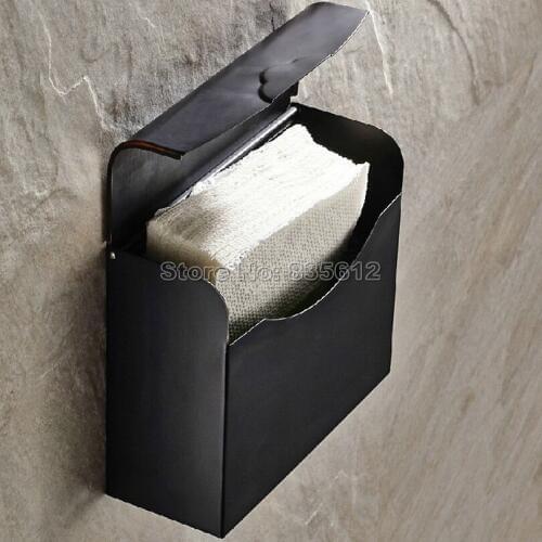NEW Wall Mounted Black Oil Rubbed Brass Toilet Paper Roll Holder Box / Bathroom Accessory Wba300