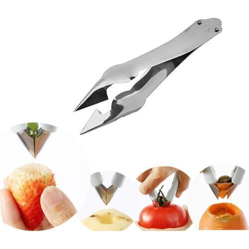 Strawberry Huller Fruit Peeler Pineapple Corer Slicer Cutter Stainless Steel Kitchen Knife Gadgets Pineapple Slicer Clips