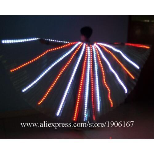 Wholesale 5 Sets Colorful Led Luminous Party Dress Halloween Cloak LED Light Up Growing Stage Show Performance Ballroom Costume