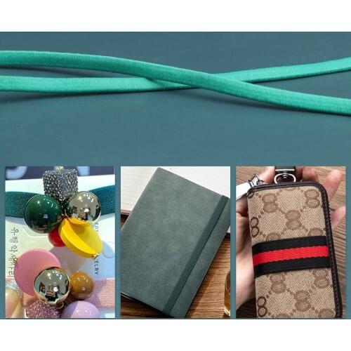 5mm thickened color flat rubber band thick elastic headband notebook beef tendon line tight elastic rope wide rib narrow