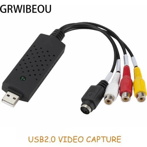 Protable USB2.0 VHS To DVD Converter Analog Video Capture Audio Video DVD VHS Record Capture Card PC Adapter For Windows