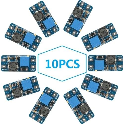 10PCS/lot MT3608 DC-DC Step Up Converter Booster Power Supply Module Boost Step-up Board MAX output 28V 2A