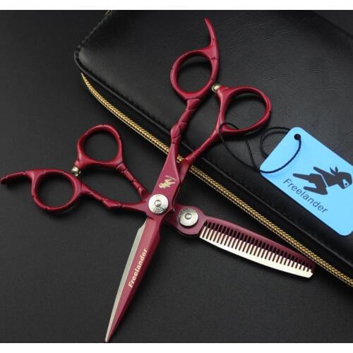Professional Barber Scissors 6" JP Satinless 440c Hair Cutting Scissors Thinning Shears Hair Scissors Customize logo Crocodile