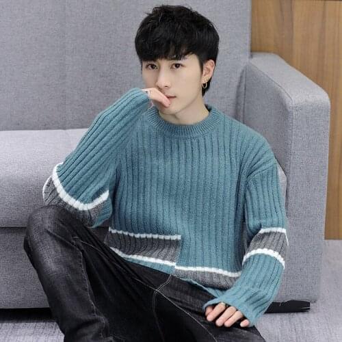 Pullover Mens chunky knit turtleneck sweater Long Sleeve Warm Slim Sweaters Men Casual Fashion Men Winter Clothes