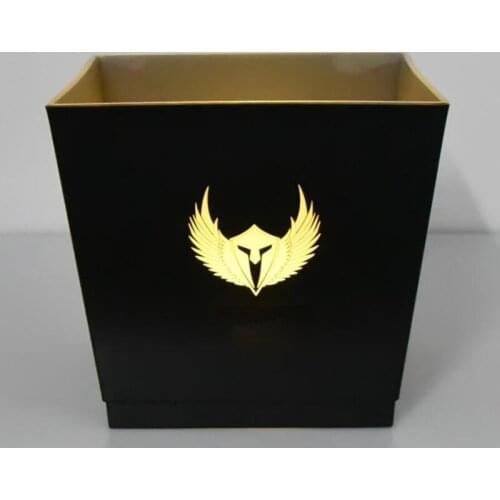 Promotion 10 Liter Square Shape Rechargeable Plastic Painting Laser Style Led Ice Bucket for Whisky Wine Vodka