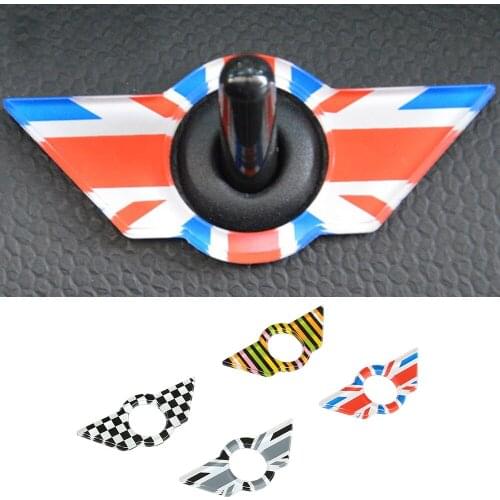 Car Styling Auto car door pin lock sticker protect decoeative for BMW Mini Cooper R55 R56 clubman Cabrio Roadster R57 R58 R59