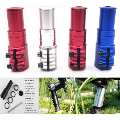 12cm Bicycle Handlebar Extender Fork Stem Rise Up Extension Heads Up Black Bike Fork Extender MTB Mountain Cycling Part