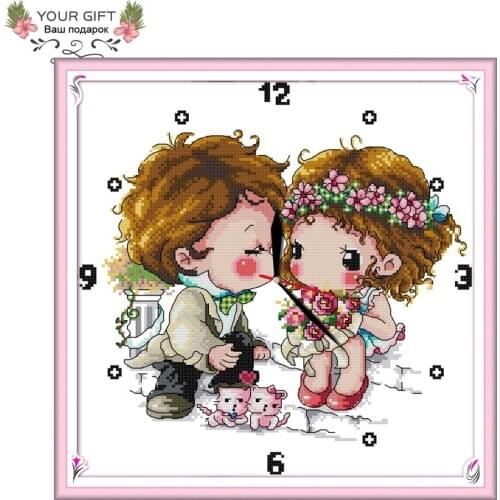 Your Gift G361 14CT 11CT Counted and Stamped Home Decor I Love You Needlework Needlepoint Embroidery DIY Cross Stitch kits