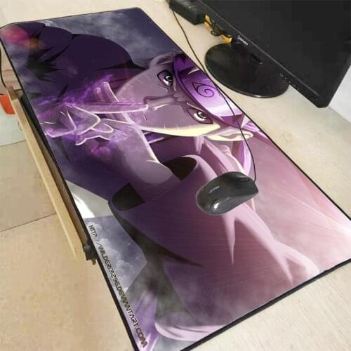 XGZ Anime Sasuke and Large Lock Edge Mouse Pad for Office and Home Quickly Notebook Computer Table Pad Keyboard Mouse Pad