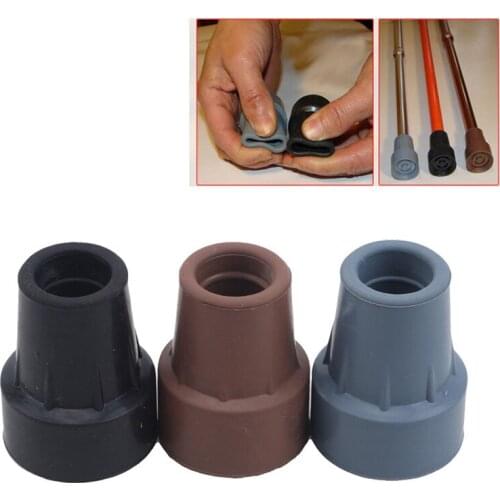 1pc 19mm Rubber Trekking Pole Cap Walking Stick Crutch Ferrule Non-slip Foot Cover For Trekking Pole Cane Crutch Chairs