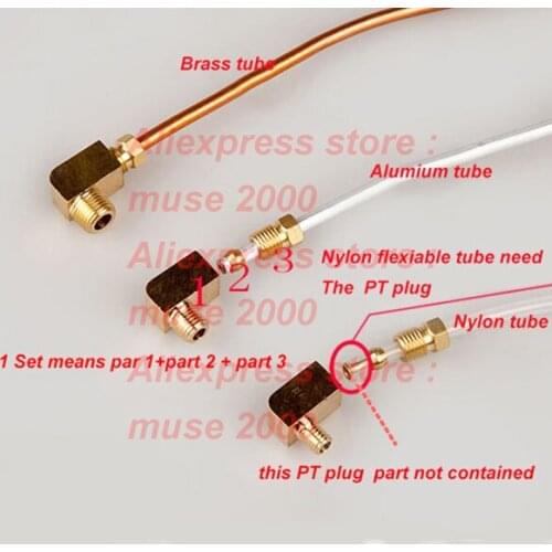 4 6 8 mm to M6 M8 M10 1/8 1/4 inch BSPT brass Elow nylon oil tube sleeve clip joint connector fastener coupler male thread