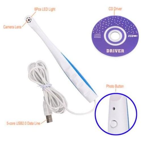 8MP USB 2.0 6-LED Dental Intraoral Endoscope Oral Digital Micro-check Camera X8152