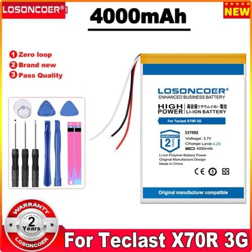 LOSONCOER 4000mAh 337092 Battery For Teclast X70R 3G Tablet PC New