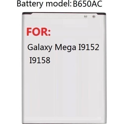 B650AC For Samsung Galaxy Mega I9152 I9158 B650AC Authentic Phone Battery 2600mAh Replacement Phone Battery