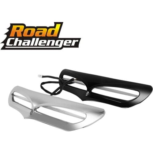 Black Chrome Front Fairing Vent Accent Motorcycle Accessories For Harley Touring Electra Street Glide 2014 2015 2016 2017-2020