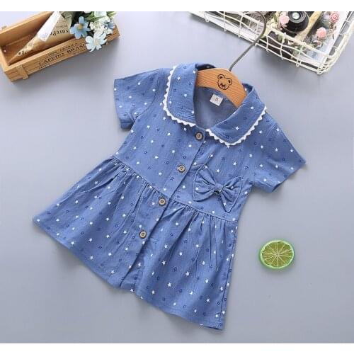 IENENS Baby Girl Dress Clothes Jeans Skirts Children Kids Girls Denim Clothing Skirt Toddler Infant Jumper Skirt 1 2 3 Years