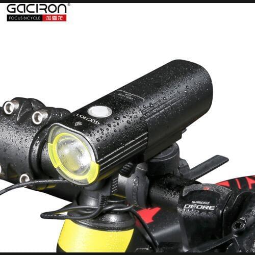GACIRON Bicycle Front Handlebar Light IPX6 Waterproof LED Lamp USB Rechargeable Power Bank Flashlight 1000 Lumen 4500mAh 6 Modes