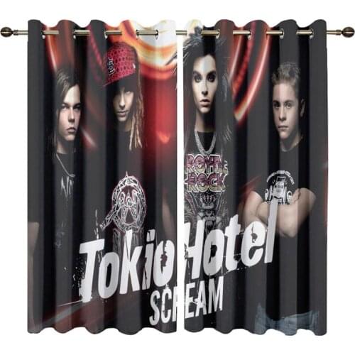 Customized Tokio Hotel Print Windows Curtains for Living Room Kids Bedroom Decorative Kitchen Drapes Window Treatments Dropship
