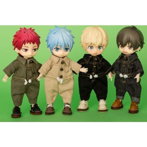 Ob11 baby clothes obitsu11 1/12 bjd cargo denim jumpsuit doll clothes