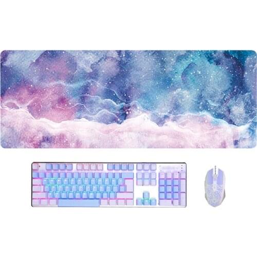 Nordic Style Marble Mousepad Laptop Gamer Mousepad Computer Desk Pads Large Locking Edge Wrist Rests Table Mat Desk Set