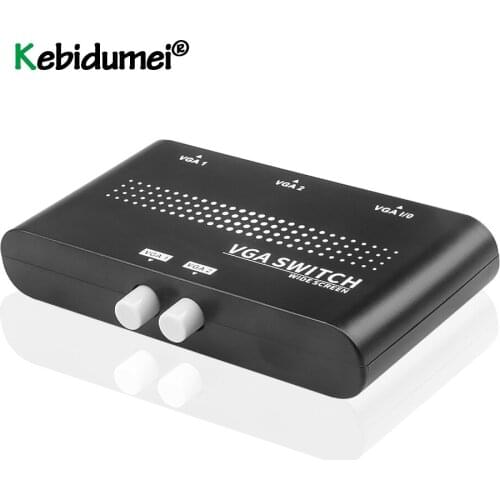 Portable 2 In 1 Out Mini 2 Port VGA Selector Box VGA/SVGA Manual Sharing Selector Switch Switcher Box VGA Switch For LCD PC