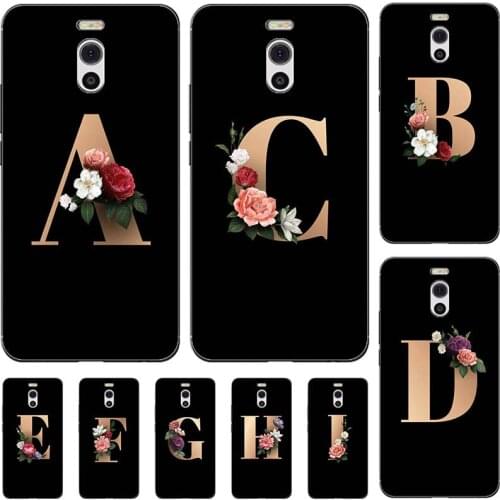 For Meizu M6 Note Meilan Note 6 5.5" Case Cute Lovely Cartoon Pattern Flower Black Letters Soft Silicone Back Cover