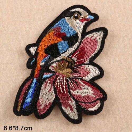 Birds On Blunch Iron On Patches Embroidered Clothes Patch For Clothing Clothes Stickers Garment Apparel Accessories