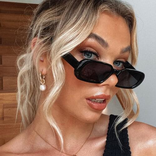 Simple Retro Small Rectangle Sunglasses 2021 Luxury Brand Travel Green Orange Brown Rectangle Sun glasses Men Women Shades