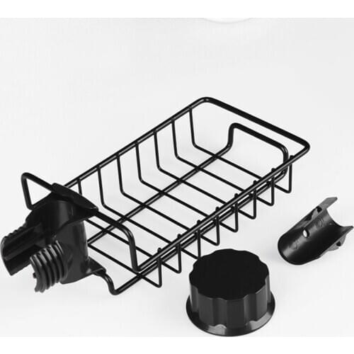 Kitchen Sink Organizer Faucet Shelf Bathroom Storage Rack Soap Sponge Holder Adjustable Basket Dish Drainer Rag HFing