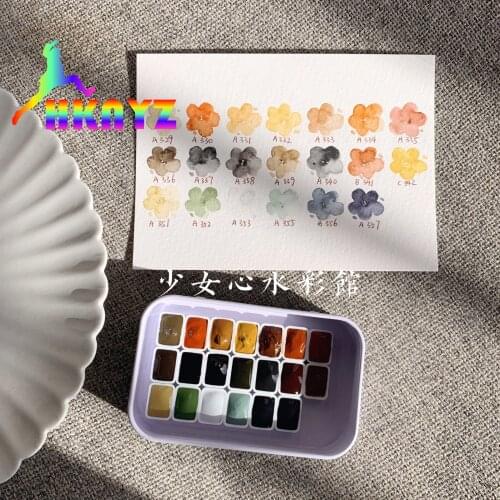 Original Holbein Blue, Purple, Earth Gray, Morandi, Watercolor Paint Art Supplies for Artist Nail Supplies Water Color Set