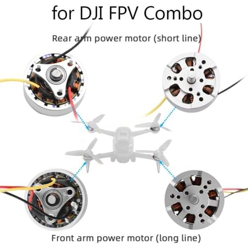 Original Arm Motor for DJI FPV Drone Front Rear Arm Motor with Cable Repair Spare Part for FPV Combo Aircraft Motors Replacement