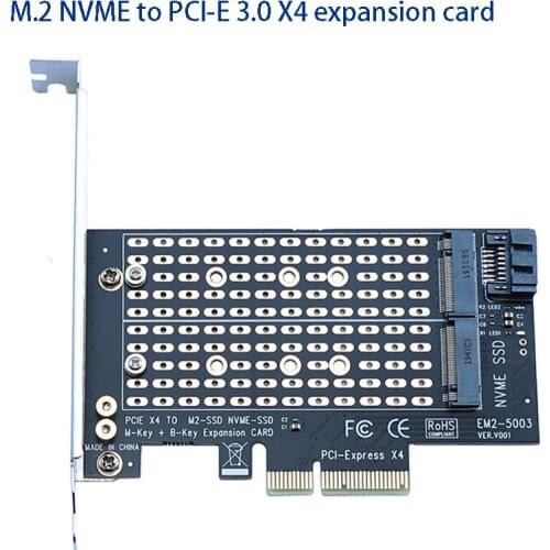 M.2 NVME Add On Card PCIE To M2/M.2 Adapter SATA NGFF PCIe NVMe M Key B Key M+B Key SSD To PCI-E 3.0 X4 Expansion Card