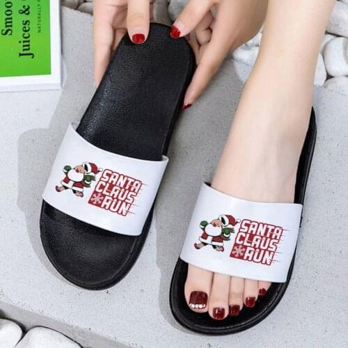 Casual slippers Female 2021 Summer Soft Flip Flops Women Family Slippers Comfort Slipper Fun Lovely Santa Claus Slippers Lady