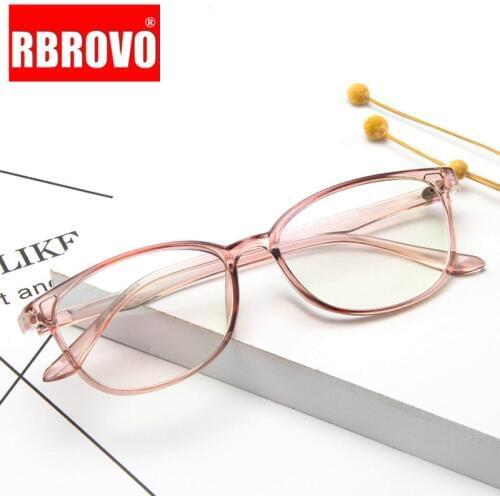 RBROVO 2021 Fashion Glasses Frame Retro Ultra Light Eyeglasses Frame Men and Women Anti-blue Light Myopia Glasses Frame Gafas