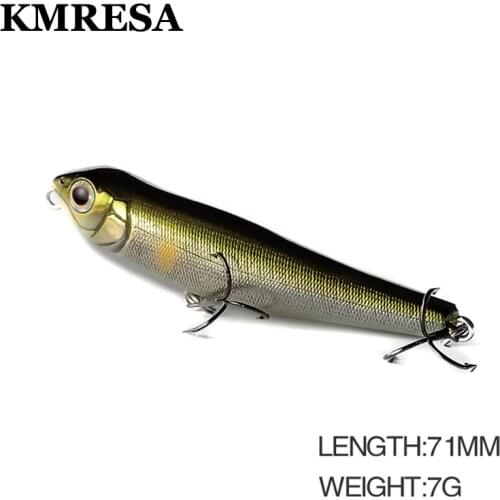Fishing Lure 71mm 7g Floating Top Water Popper Wobbler Pencil Lure Hand Lure Fishing Tackle Artificial Hard Bait