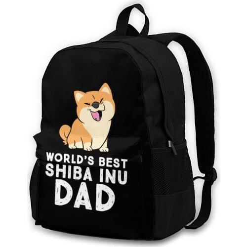 Shiba Inu Backpacks Outdoor Male Soft Backpack Beautiful Polyester Bags